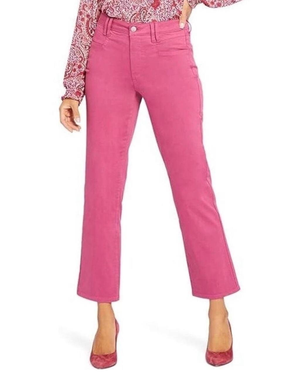NYDJ Sheri Ankle Pants Size 8 Peony Pink